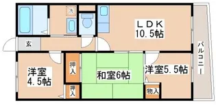 メルディアキューブ舞子【4階】の間取り