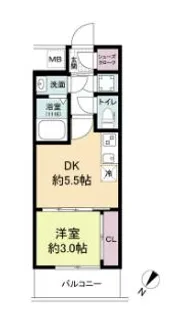 セレニテ神戸ミラク【10階】の間取り