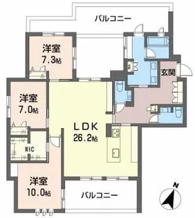 メゾン御影郡家之社【3階】の間取り