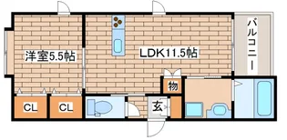 サンハイム米夢【2階】の間取り
