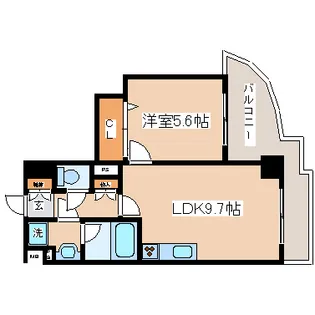 アミーグランコート三宮【3階】の間取り