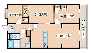 クレドール須磨I【105号室】の間取り