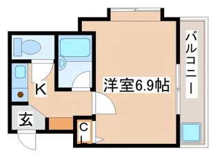 サンライズ長田【703号室】の間取り