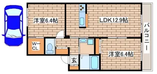 ラフィーネ須磨I【206号室】の間取り