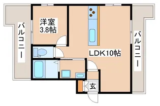 板宿北マンション【401号室】の間取り