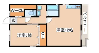 ユメノサニーハイツ【102B号室】の間取り