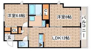 月見山鶴亭【201号室】の間取り