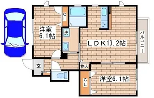 ラフィーネ須磨III【112号室】の間取り