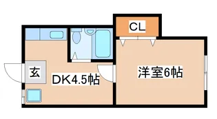 納田マンション【203号室】の間取り