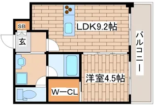 サンライト割塚【3階】の間取り
