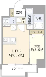 ディアレイシャス湊川公園【301号室】の間取り
