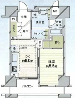 エイジングコート三宮【3階】の間取り