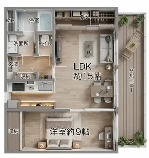 ベルイルモ塩屋【3階】の間取り