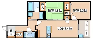 リブコートフェリス須磨妙法寺【10階】の間取り