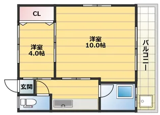 青山マンション【4階】の間取り
