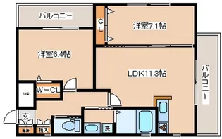 7番館【3階】の間取り
