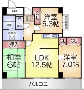シティ南落合【6階】の間取り