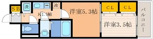 ラヴ神戸三宮【6階】の間取り