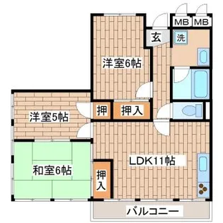 ミルフローラハイツ【200号室】の間取り