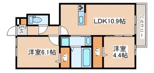 オルテンシア【101号室】の間取り