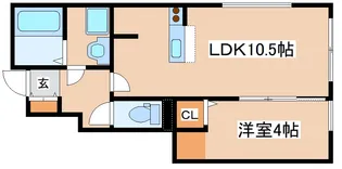 アークレイ鵤【1階】の間取り