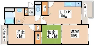 荒木マンション【1階】の間取り