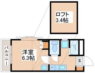 アミティエ山手【206号室】の間取り