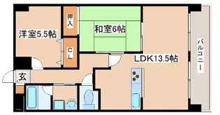オークヒルズ山口【1階】の間取り