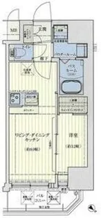 スワンズシティ神戸湊川 Ⅱ【15階】の間取り