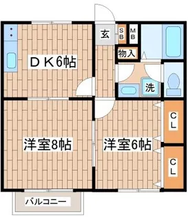 Aスクエア桜木町【102号室】の間取り
