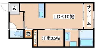 コートディアス【1階】の間取り