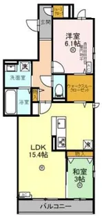 トリシア上甲子園【3階】の間取り