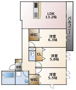プレシャス小松【2階】の間取り
