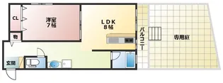グランドハイツ浜甲子園【1階】の間取り