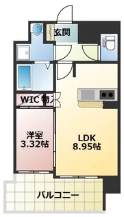 セレニテ甲子園プリエ【3階】の間取り
