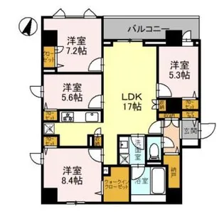 MINNAGENKI夙川公園【4階】の間取り