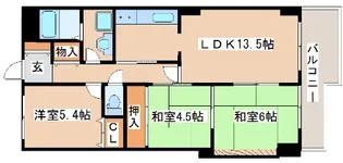 サンフレンド長坂【1階】の間取り