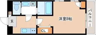 サンマリン海岸通り【401号室】の間取り