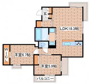 シャーメゾン桜須磨寺【201号室】の間取り