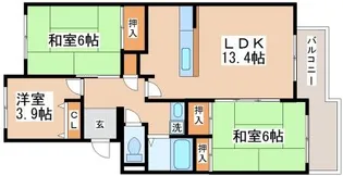 シティハイツ狩口【5-102号室】の間取り