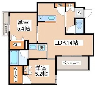 シャーメゾン須磨シーワールド前【202号室】の間取り