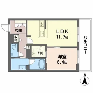 シャーメゾン潮見台【207号室】の間取り