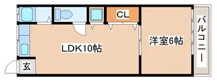 エクロール長田【402号室】の間取り