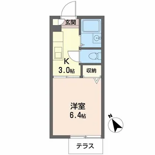 ディアス奥須磨【1階】の間取り