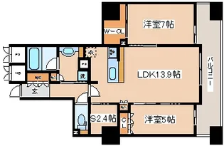 アトラス神戸中山手通【7階】の間取り