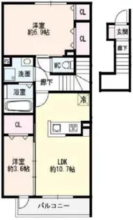 フェーブ千代が丘【2階】の間取り