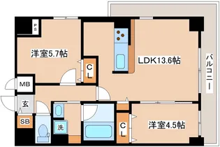 ANCREST KOBE【907号室】の間取り
