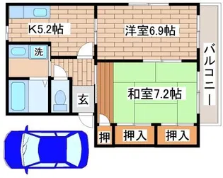 マインドコート奥須磨【201号室】の間取り