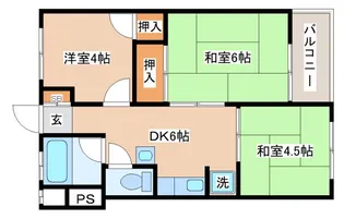 舞子コーポラス【6階】の間取り