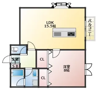 villa le Euphoria KITANO【1階】の間取り